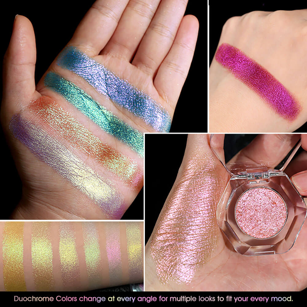 46-Color Chameleon Eyeshadow Powder High Pigment Metallic Highlighter 26MM