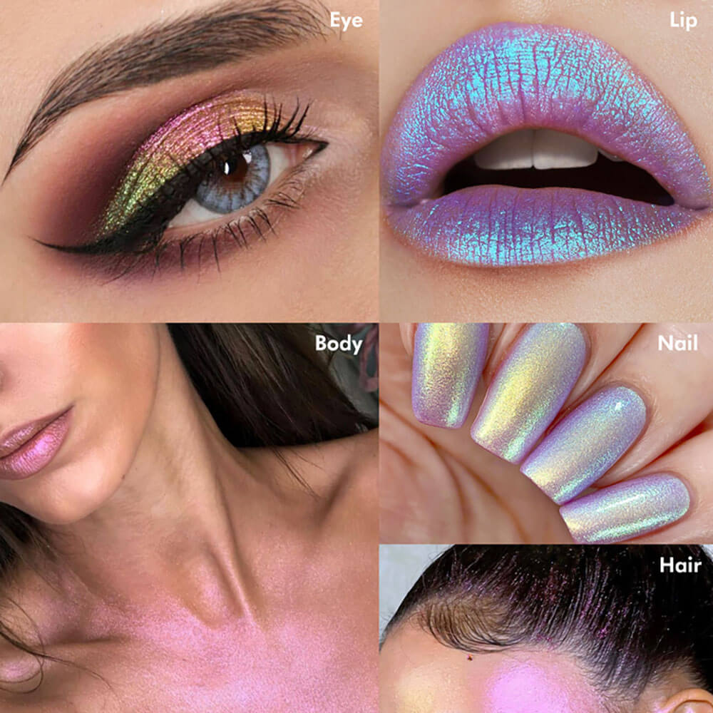 46-Color Chameleon Eyeshadow Powder High Pigment Metallic Highlighter 26MM