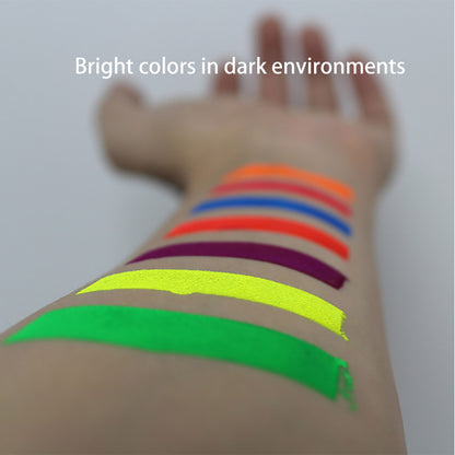 7-Color Neon Fluorescent Eyeshadow Powder High-Shine Loose Pigment