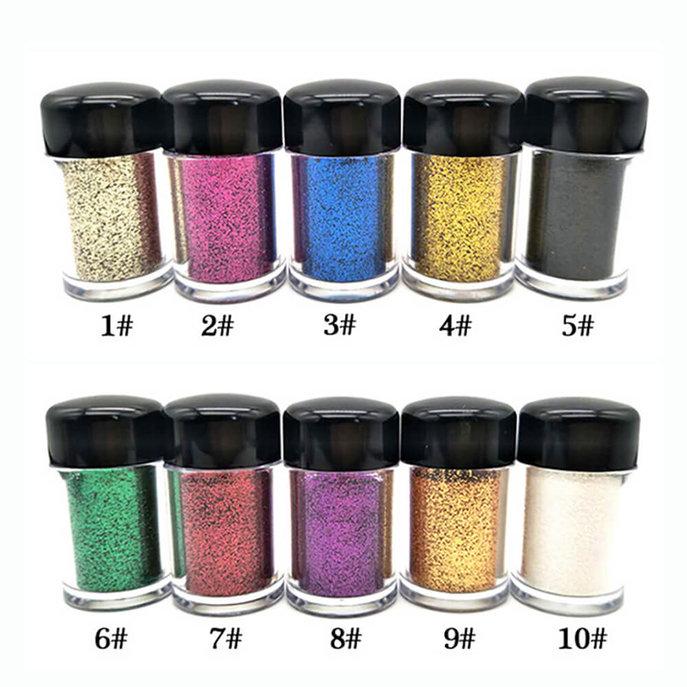 10 color eyeshadow loose powder glitter vegan long lasting