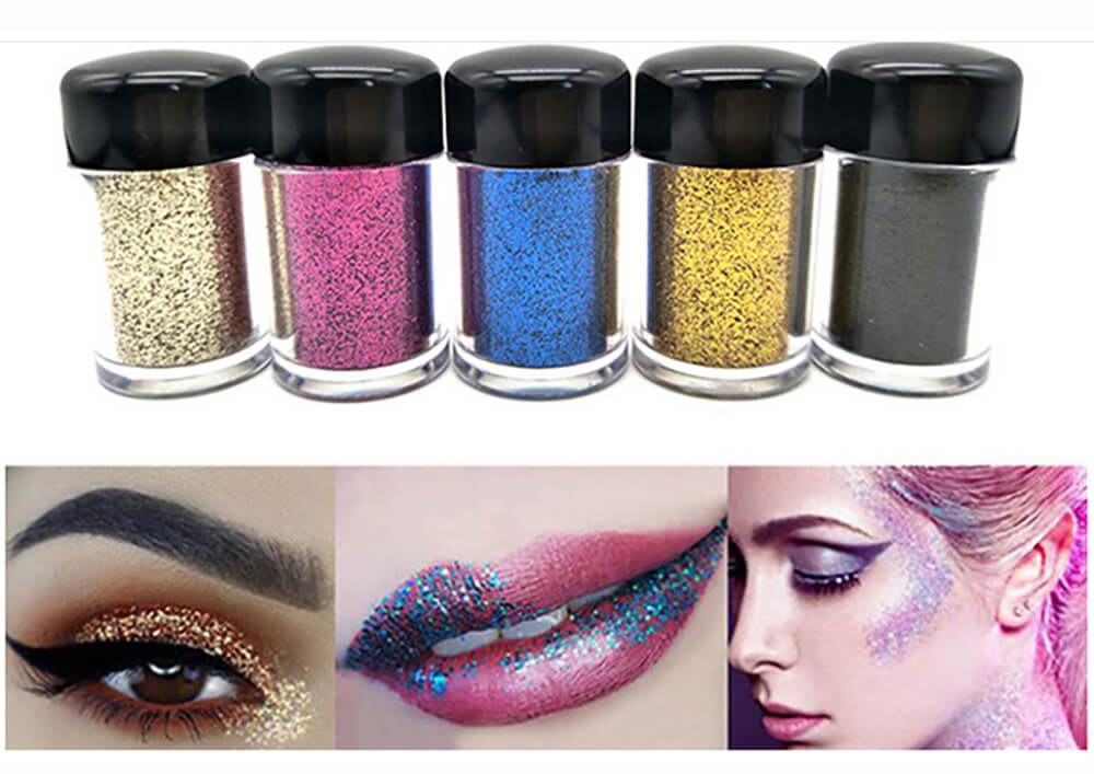 10 color eyeshadow loose powder glitter vegan long lasting