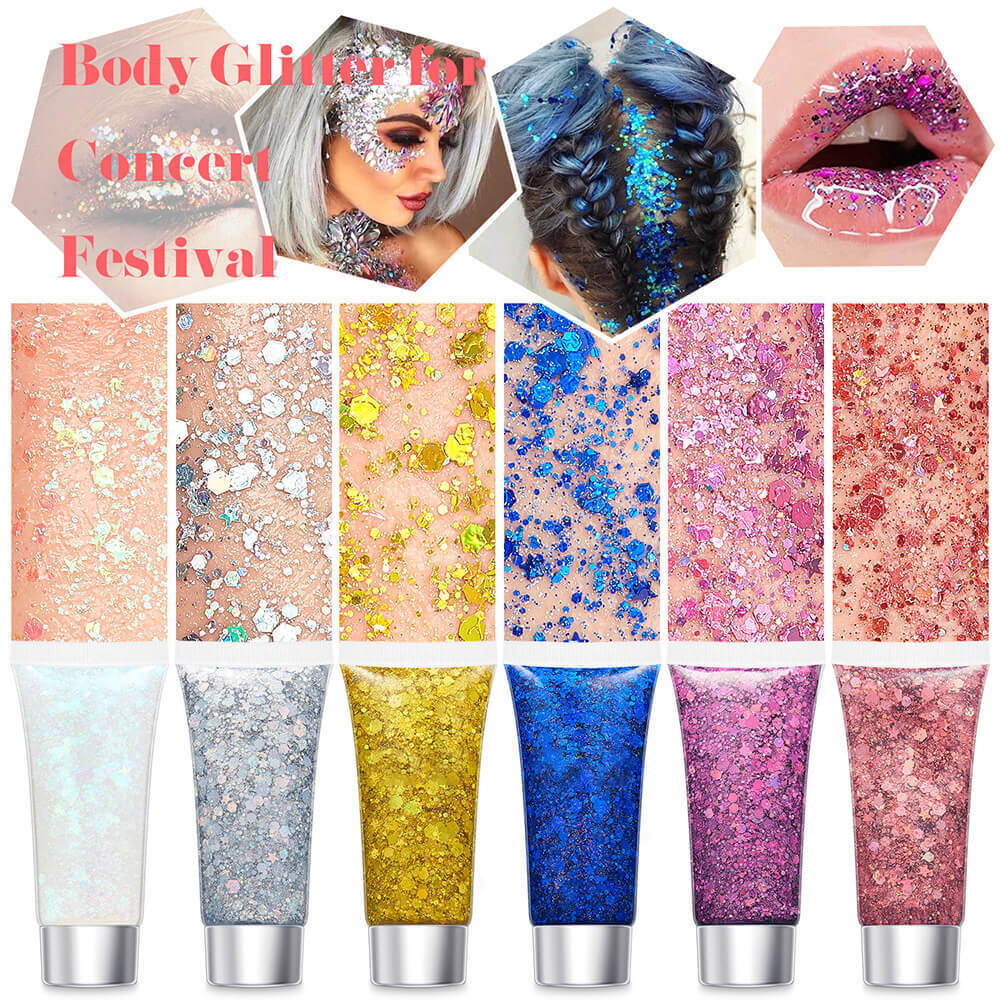 17 set glitter gel sequin body face eyes hair stage shimmer makeup vegan