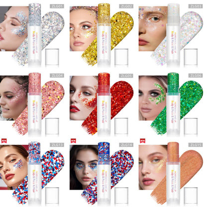 27 color glitter stick face body paint glitter gel mermaid eyeshadow makeup