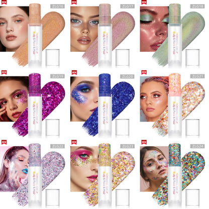 27 color glitter stick face body paint glitter gel mermaid eyeshadow makeup