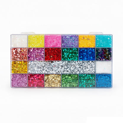 21 Color Highlight Powder Glitter Gel Adhesive-Free Face Body Sequin Makeup
