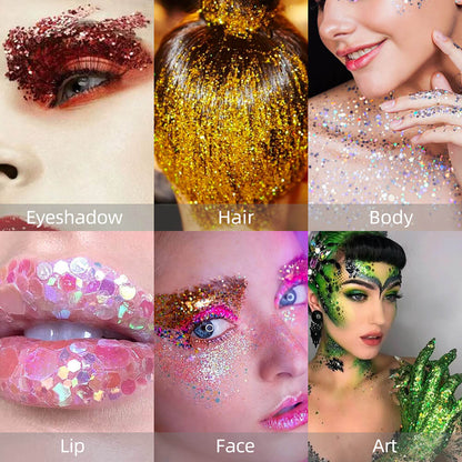 27 color glitter stick face body paint glitter gel mermaid eyeshadow makeup