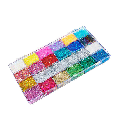 21 color highlight powder glitter gel adhesive-free face body sequin makeup