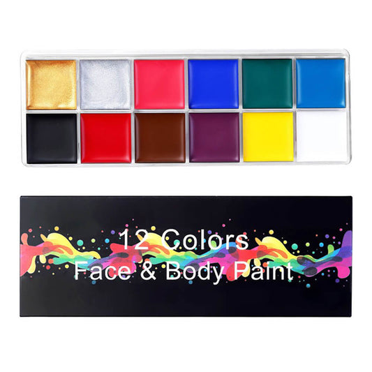 12 color oil-based face body painting stage makeup Halloween Christmas