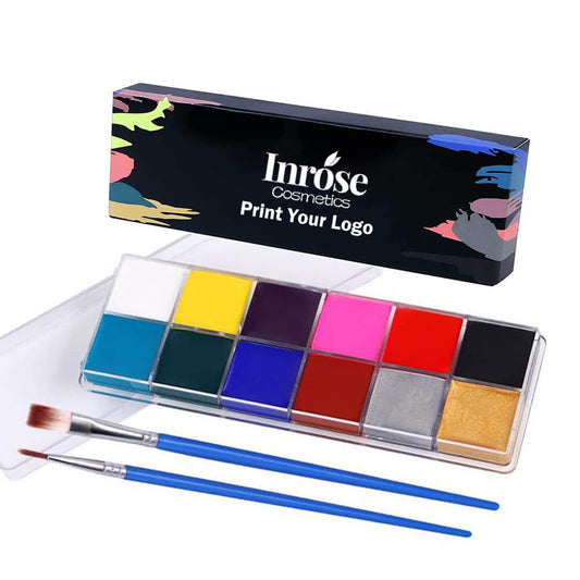 12 color face body paint palette Halloween stage drama oil-based painting