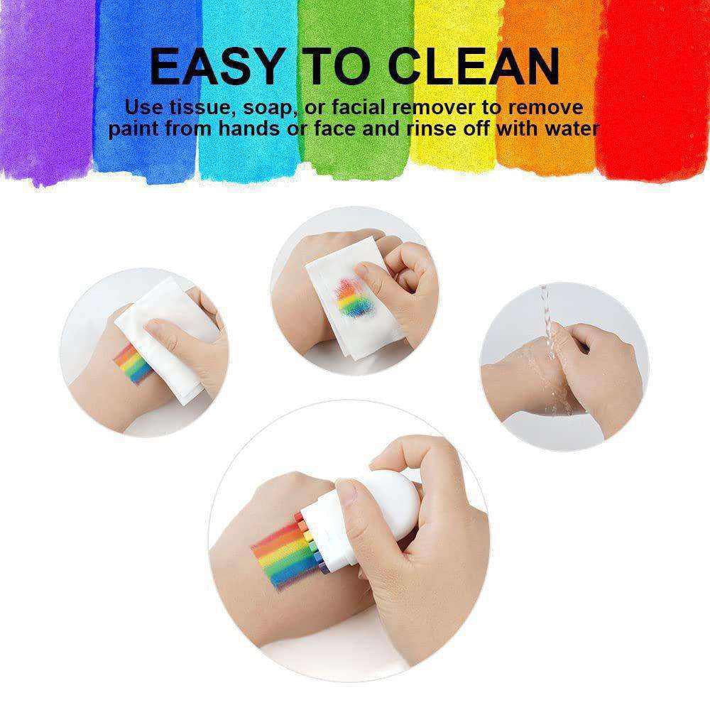 6-color face body paint mini World Cup rainbow stripe fan event face drawing crayons