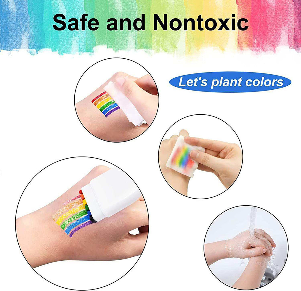 6-color face body paint mini World Cup rainbow stripe fan event face drawing crayons