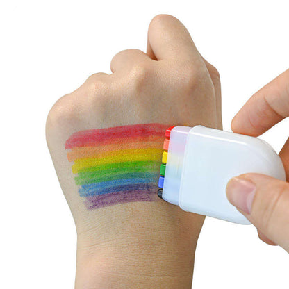 6-color face body paint mini World Cup rainbow stripe fan event face drawing crayons