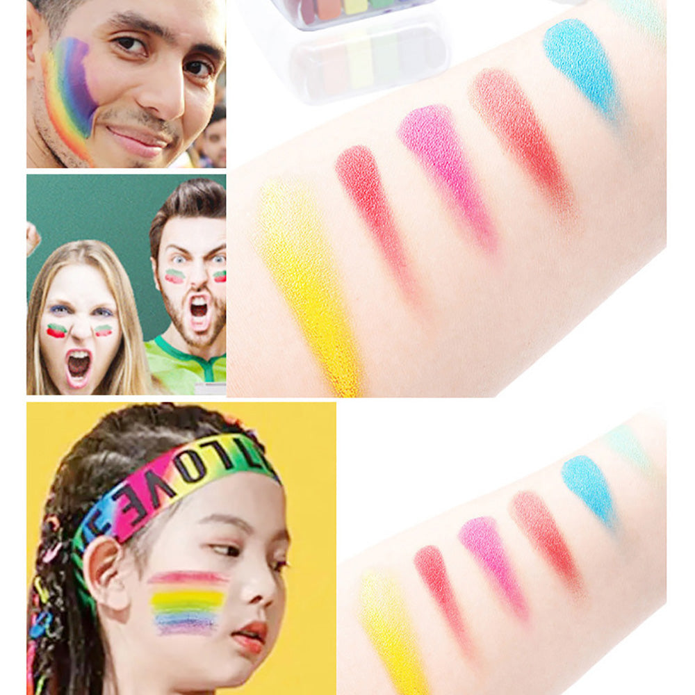 6-color face body paint mini World Cup rainbow stripe fan event face drawing crayons