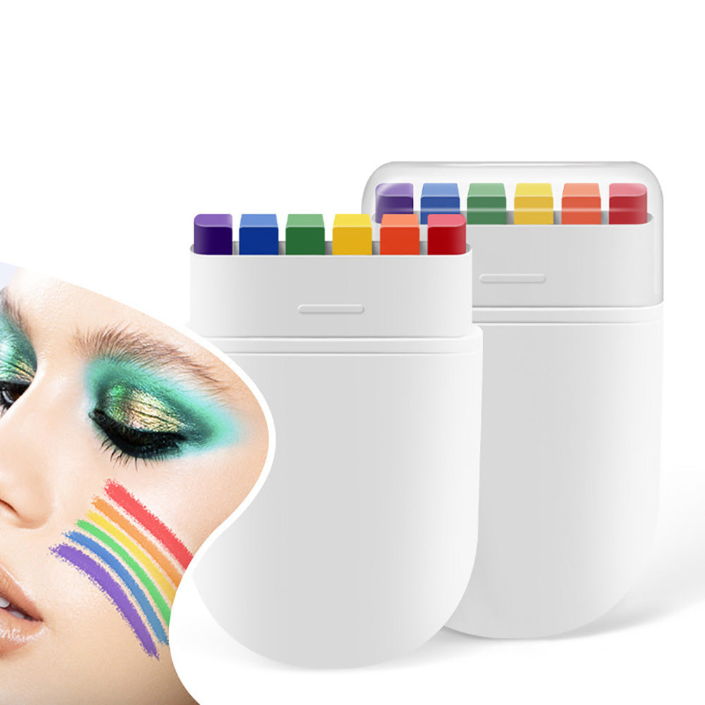 6-color face body paint mini World Cup rainbow stripe fan event face drawing crayons