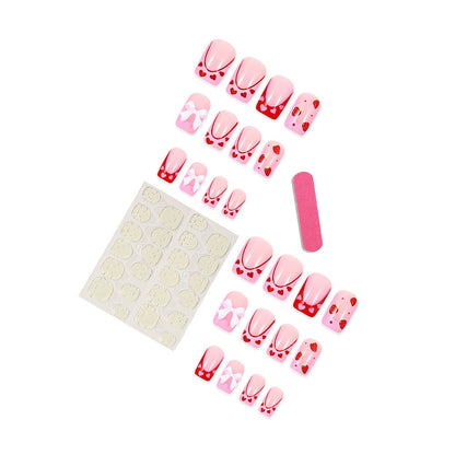 Kit de manucure French Press pour faux ongles courts, 24 pièces