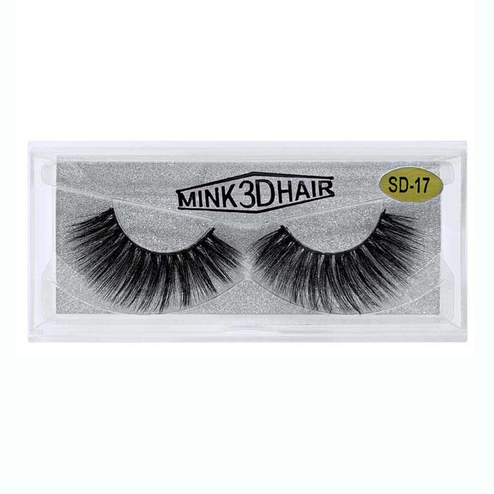 Faux cils 3D en vison, réutilisables, épais, doux et naturels