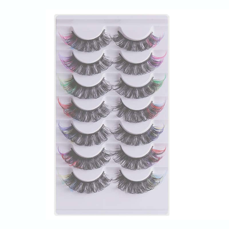 7 pairs false eyelashes mink eyelash handmade lash fluffy thick
