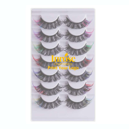 7 pairs false eyelashes mink eyelash handmade lash fluffy thick