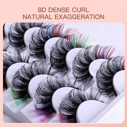 7 pairs false eyelashes mink eyelash handmade lash fluffy thick