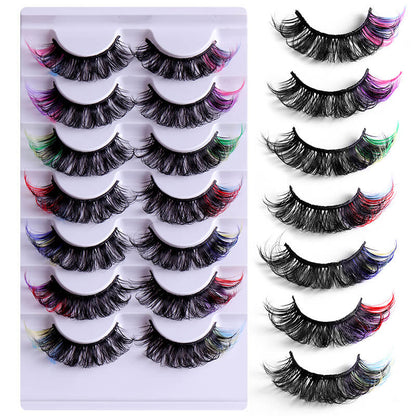 7 pairs false eyelashes mink eyelash handmade lash fluffy thick
