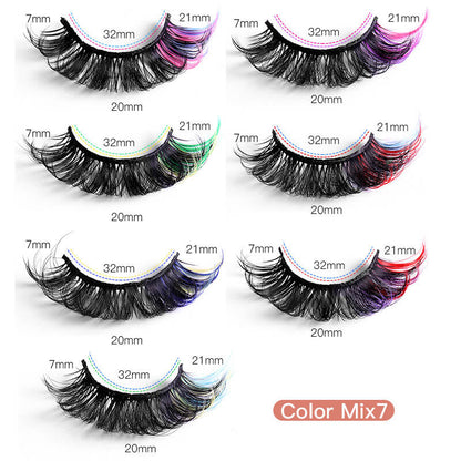 7 pairs false eyelashes mink eyelash handmade lash fluffy thick