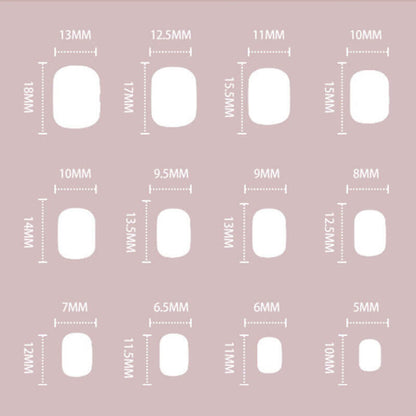 Manicure nude pink fake nails wearable short nail patches 24pcs