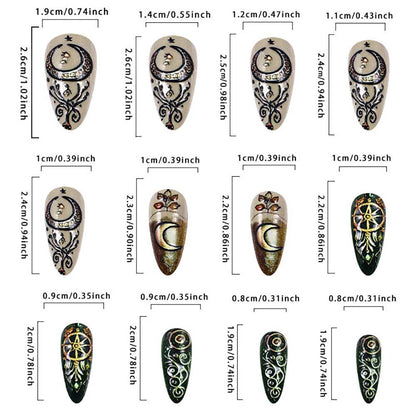 Ongles à presser, faux ongles sirène, tablettes pour nail art, 24 pièces