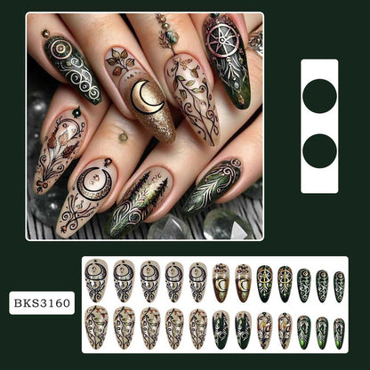Ongles à presser, faux ongles sirène, tablettes pour nail art, 24 pièces