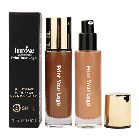 24 color liquid foundation matte flawless SPF15 full coverage waterproof