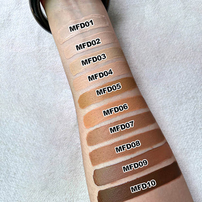 10 Color Foundation Matte Full Coverage Flawless Waterproof Long Lasting Nude Skin