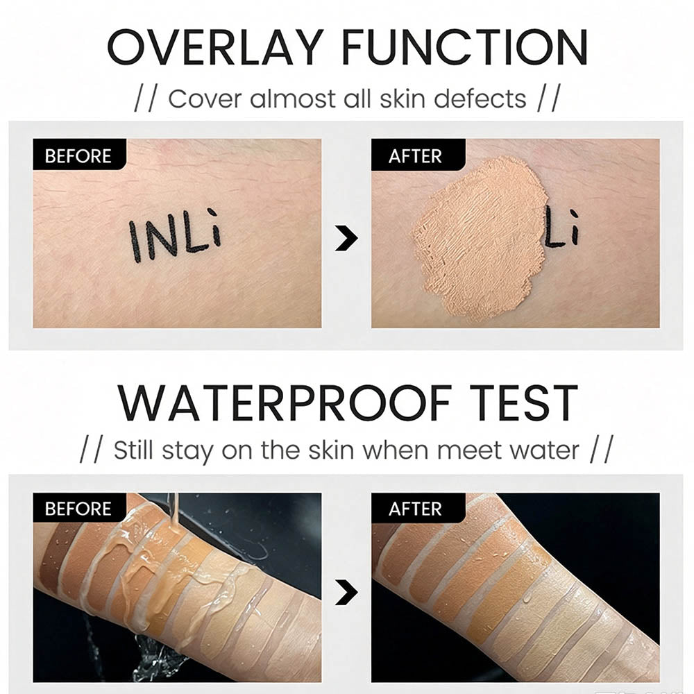 10 Color Foundation Full Coverage SPF15 Flawless Isolation Waterproof 35ml
