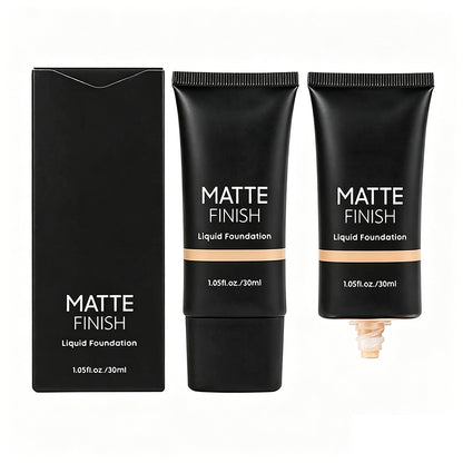 10 Color Foundation Matte Full Coverage Flawless Waterproof Long Lasting Nude Skin