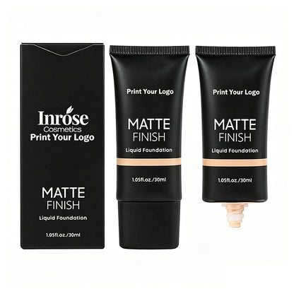 10 Color Foundation Matte Full Coverage Flawless Waterproof Long Lasting Nude Skin
