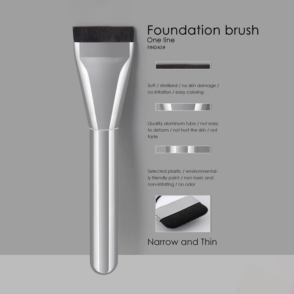 4 color flat-head makeup brush foundation concealer mask brush flawless lightweight