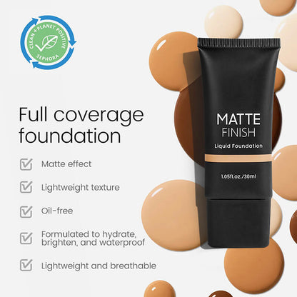 10 color foundation matte full coverage flawless waterproof long lasting