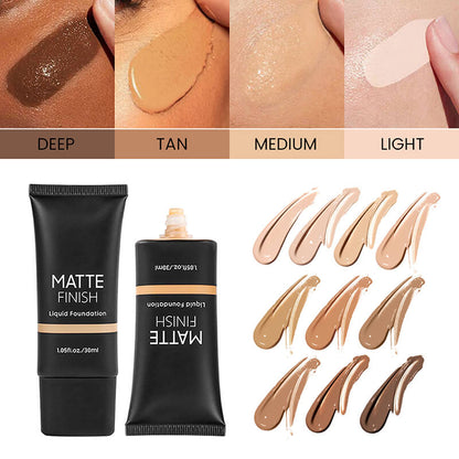 10 color foundation matte full coverage flawless waterproof long lasting