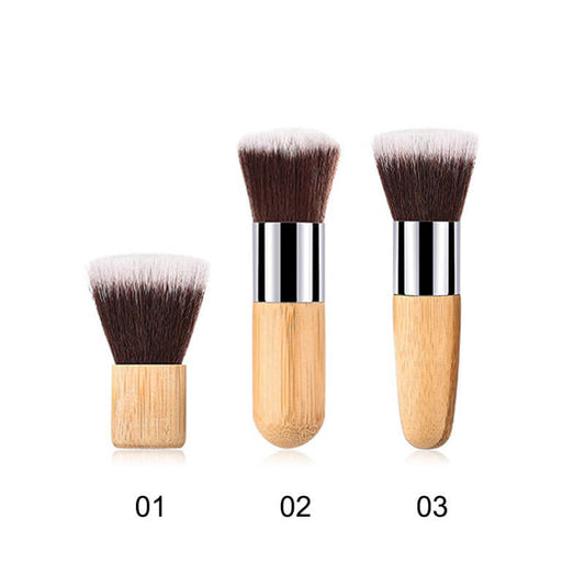 Makeup brushes foundation highlighter single brush bamboo handle