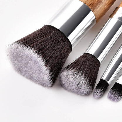 Makeup brushes foundation highlighter single brush bamboo handle
