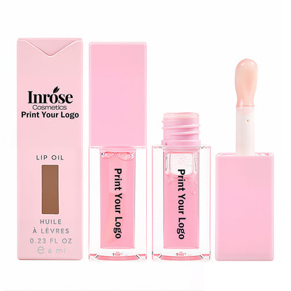 6 Color Lip Oil Lip Plumping Clear Fruit Flavor Lip Gloss Pouty Moisturizing Gloss