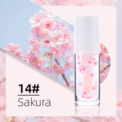 16 color fruit lip oil vegan lip gloss transparent lip plumping