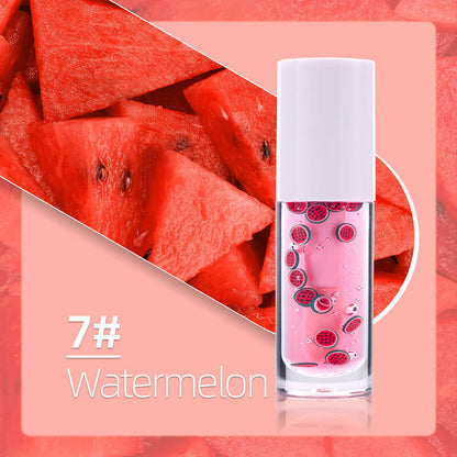 16 color fruit lip oil vegan lip gloss transparent lip plumping