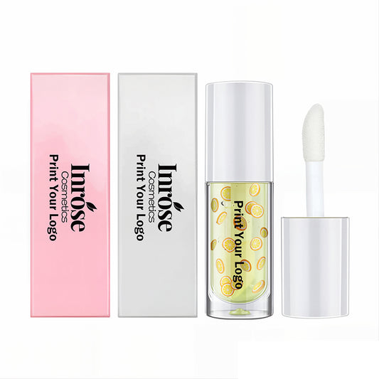 16 Color Fruit Lip Oil Vegan Lip Gloss Transparent Lip Plumping Oil Vegan