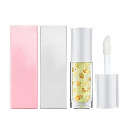 16 Color Fruit Lip Oil Vegan Lip Gloss Transparent Lip Plumping Oil Vegan