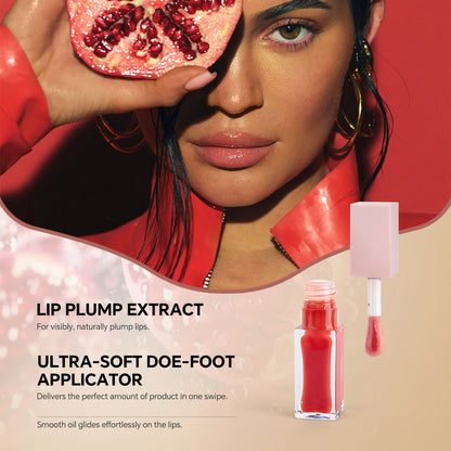8-Color Lip Oil Plumping Fruit Flavor Lip Gloss Moisturizing Nourishing Vegan