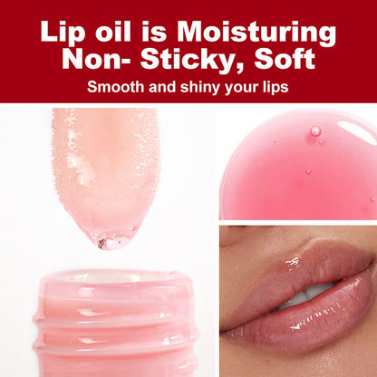 6 color lip oil lip plumping clear lip gloss pouty moisturizing gloss