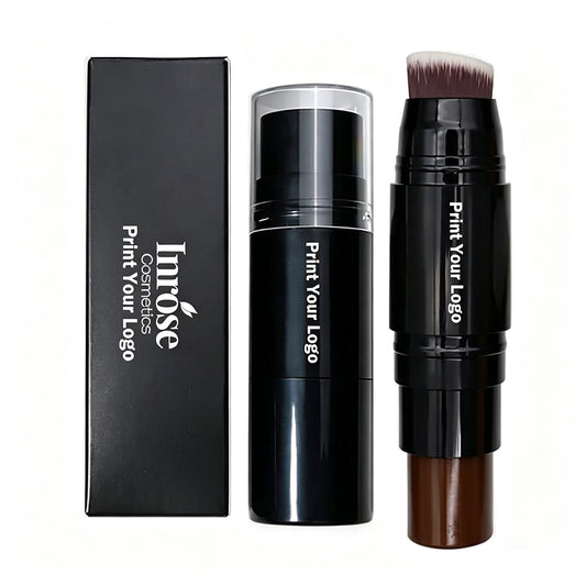 19 Color Concealer Contour Stick With Brush Waterproof Full Cover Black Tube