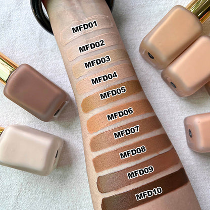 10 Color Foundation Full Coverage SPF15 Flawless Isolation Waterproof 35ml