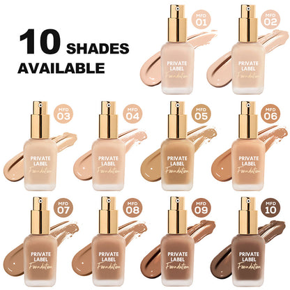 10 Color Foundation Full Coverage SPF15 Flawless Isolation Waterproof 35ml