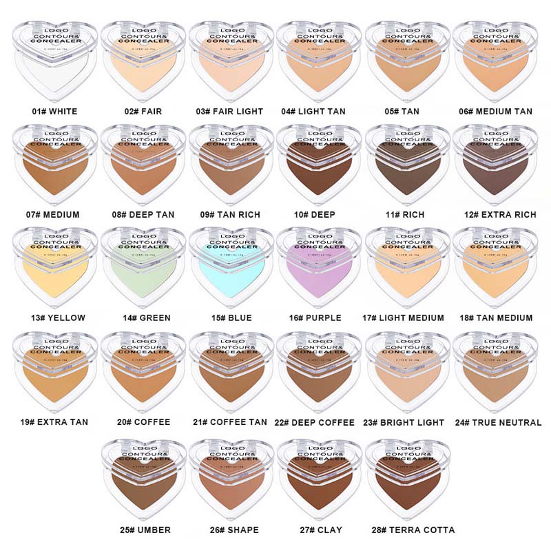 28-Shade Concealer Gel Full Coverage Acne Marks Dark Circles Long Lasting