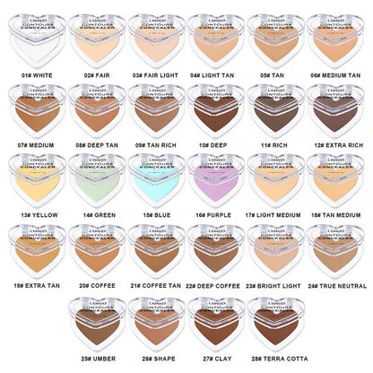 28-Shade Concealer Gel Full Coverage Acne Marks Dark Circles Long Lasting